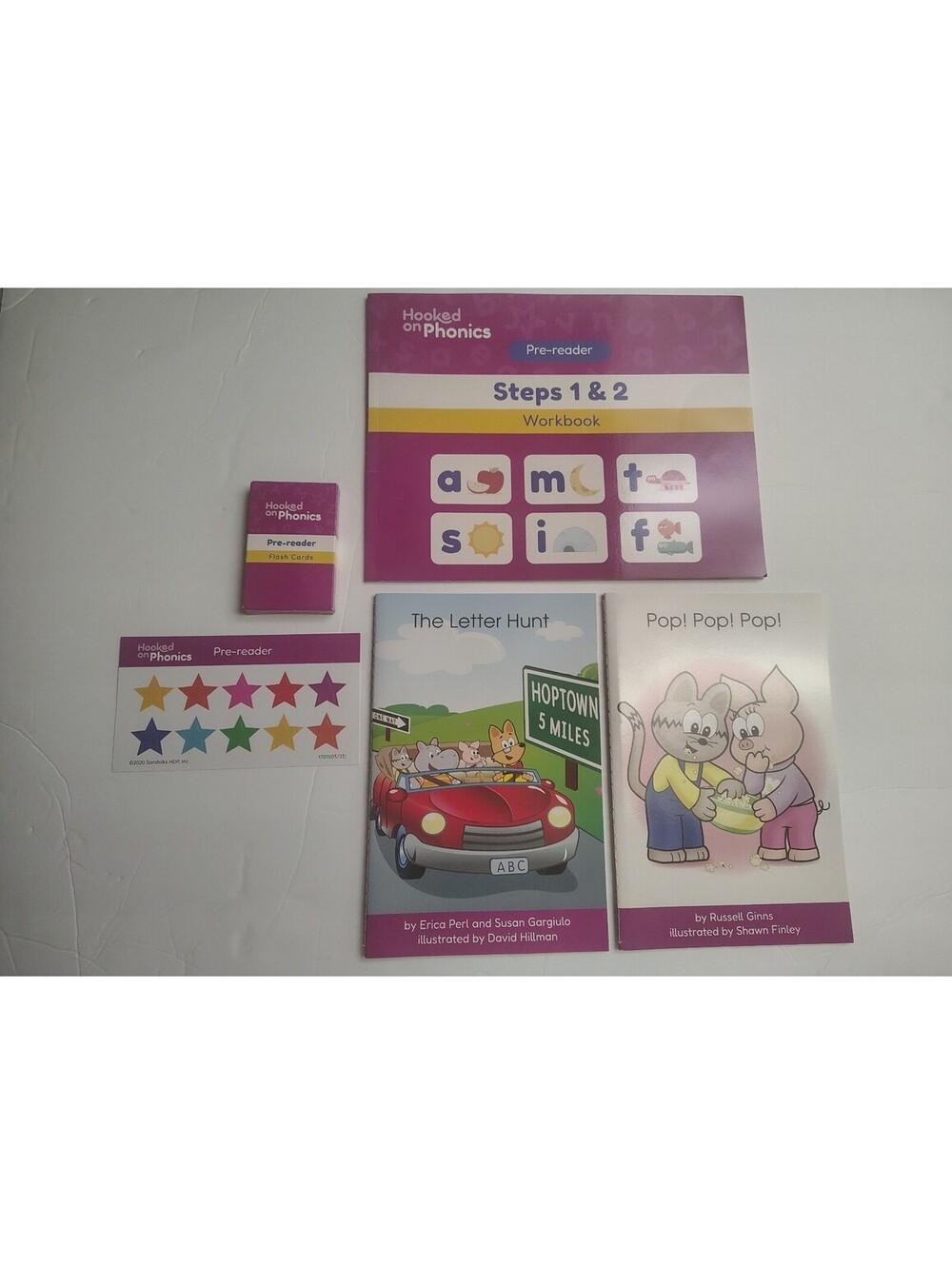 Hooked on Phonics Pre-reader Steps 1 & 2 Workbook with The Letter Hunt and Pop!